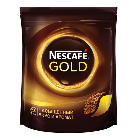 Кофе растворимый Nescafe Gold, 75 г (мяг/уп)